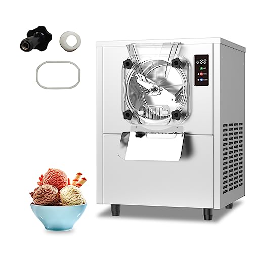 BZD Commercial Gelato Hard Ice Cream Machine - 1400W 4.3 to 5.3 Gallons Per Hour with LED Panel Auto Clean Perfect 110V Ice Cream Machine for Snack Bars Restaurants supermarket