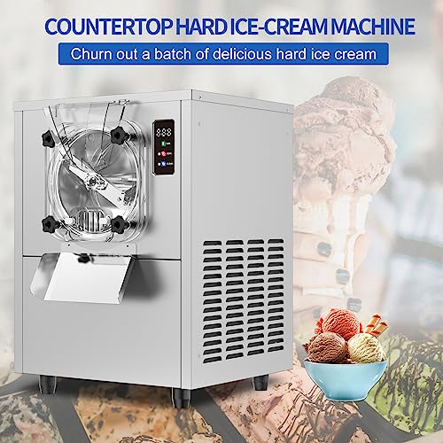 BZD Commercial Gelato Hard Ice Cream Machine - 1400W 4.3 to 5.3 Gallons Per Hour with LED Panel Auto Clean Perfect 110V Ice Cream Machine for Snack Bars Restaurants supermarket