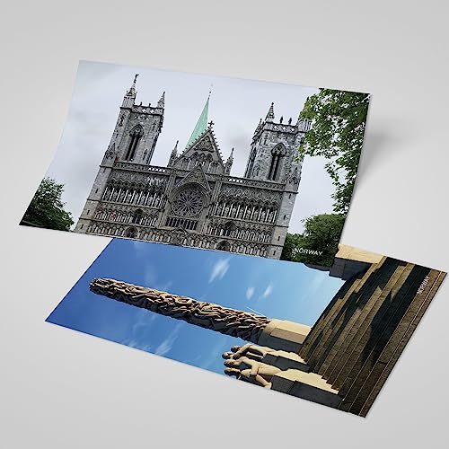 Dear Mapper Norway Vintage Landscape Postcards Pack 20pc/Set Postcards from Around the World Greeting Cards for Business World Travel Postcard for Mailing Decor Gift