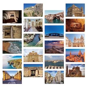 dear mapper malta vintage landscape postcards pack 20pc/set postcards from around the world greeting cards for business world travel postcard for mailing decor gift