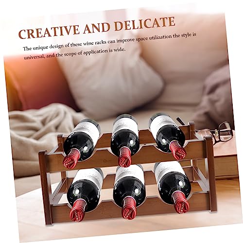 Veemoon Solid Wood Wine Rack Wine Storage Stand Wine Cabinet Organizer Water Bottle Holder Stand Liquor Cabinet for Home Table Top Wine Rack Show Racks for Floor Red Wine Display Rack