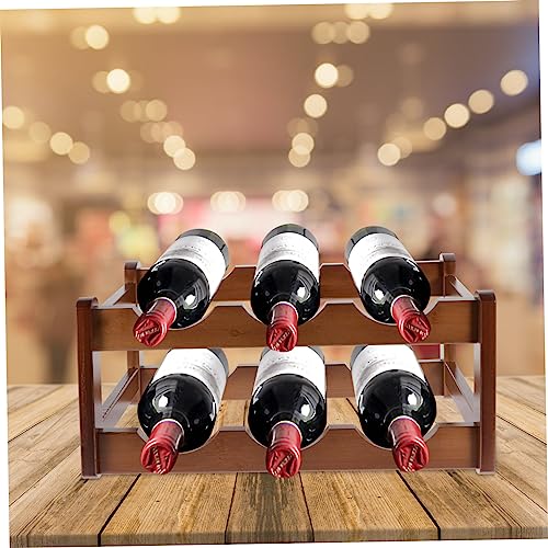 Veemoon Solid Wood Wine Rack Wine Storage Stand Wine Cabinet Organizer Water Bottle Holder Stand Liquor Cabinet for Home Table Top Wine Rack Show Racks for Floor Red Wine Display Rack