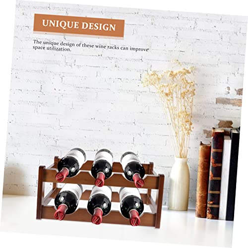 Veemoon Solid Wood Wine Rack Wine Storage Stand Wine Cabinet Organizer Water Bottle Holder Stand Liquor Cabinet for Home Table Top Wine Rack Show Racks for Floor Red Wine Display Rack