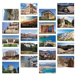 dear mapper greece vintage landscape postcards pack 20pc/set postcards from around the world greeting cards for business world travel postcard for mailing decor gift