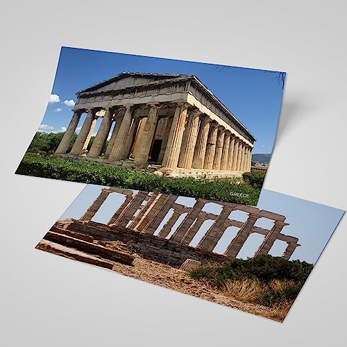 Dear Mapper Greece Vintage Landscape Postcards Pack 20pc/Set Postcards from Around the World Greeting Cards for Business World Travel Postcard for Mailing Decor Gift
