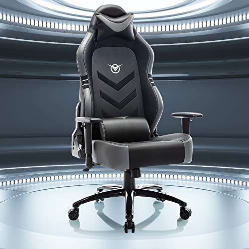 Big and Tall Gaming Chair 350lbs-Racing Style Computer Gamer Chair,Ergonomic Office PC Chair with Wide Seat, Reclining Back, Adjustable Armrest-Black