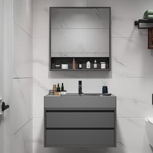 small bathroom vanity,bathroom vanity with sink vanity cabinet,modern undermount small single bathroom cabinet set,small bathroom vanity wall mounted,with ceramic sink ( color : wall cabinet , size :