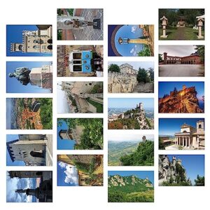 dear mapper san marino vintage landscape postcards pack 20pc/set postcards from around the world greeting cards for business world travel postcard for mailing decor gift