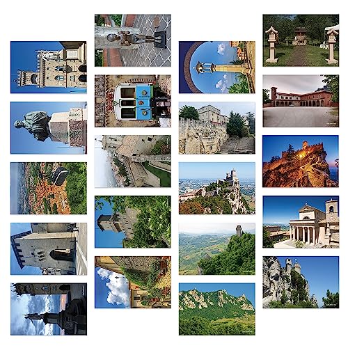 Dear Mapper San Marino Vintage Landscape Postcards Pack 20pc/Set Postcards from Around the World Greeting Cards for Business World Travel Postcard for Mailing Decor Gift