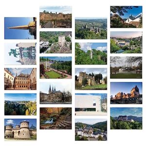 dear mapper luxembourg vintage landscape postcards pack 20pc/set postcards from around the world greeting cards for business world travel postcard for mailing decor gift