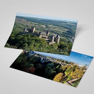 Dear Mapper Luxembourg Vintage Landscape Postcards Pack 20pc/Set Postcards from Around the World Greeting Cards for Business World Travel Postcard for Mailing Decor Gift