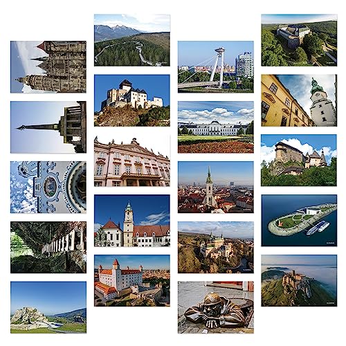 Dear Mapper Slovakia Vintage Landscape Postcards Pack 20pc/Set Postcards from Around the World Greeting Cards for Business World Travel Postcard for Mailing Decor Gift