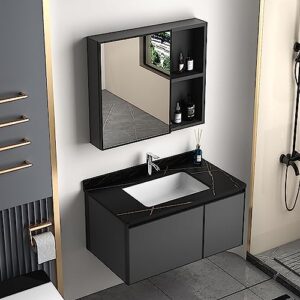 bathroom sink cabinet,bathroom vanity with sink,modern undermount small single bathroom cabinet set,bathroom vanity and sink combo,small bathroom vanity wall mounted ( color : artificial stone , size