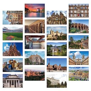 dear mapper spain vintage landscape postcards pack 20pc/set postcards from around the world greeting cards for business world travel postcard for mailing decor gift