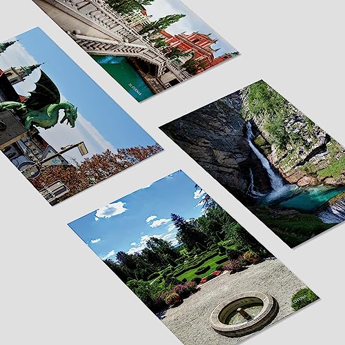 Dear Mapper Slovenia Vintage Landscape Postcards Pack 20pc/Set Postcards from Around the World Greeting Cards for Business World Travel Postcard for Mailing Decor Gift