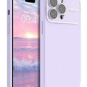 GUAGUA for iPhone 14 Pro Max Case, Silicone Phone Case for iPhone 14 Pro Max, [Full Camera Len Protector] Scratch Resistant Shockproof Protective Phone Case for iPhone 14 Pro Max 6.7'', Lilac Purple