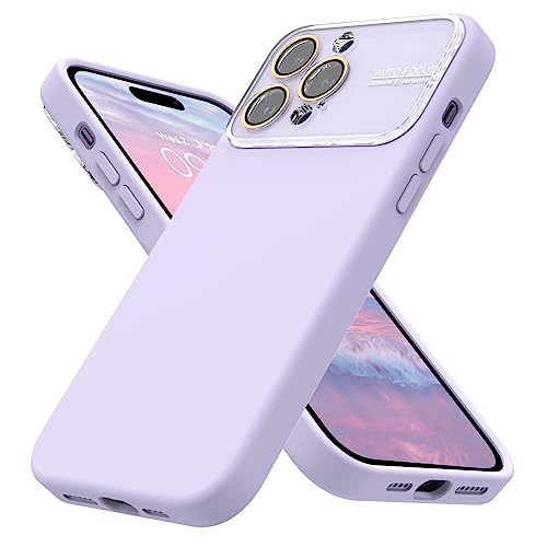 GUAGUA for iPhone 14 Pro Max Case, Silicone Phone Case for iPhone 14 Pro Max, [Full Camera Len Protector] Scratch Resistant Shockproof Protective Phone Case for iPhone 14 Pro Max 6.7'', Lilac Purple