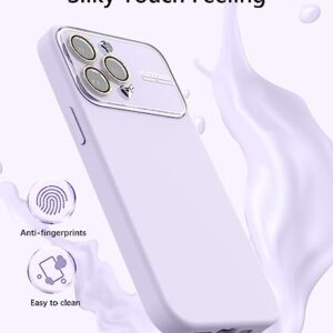 GUAGUA for iPhone 14 Pro Max Case, Silicone Phone Case for iPhone 14 Pro Max, [Full Camera Len Protector] Scratch Resistant Shockproof Protective Phone Case for iPhone 14 Pro Max 6.7'', Lilac Purple