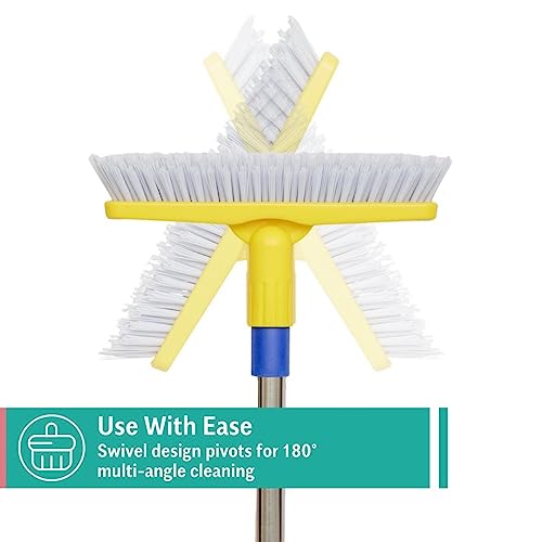 CHOMP Grout Cleaner And Brightener, Powerful Tile Floors Cleaning, For Showers, Bathrooms And Kitchens, Includes Easy Scrubber Grout Cleaner Brush To Refresh Grout, Remove Stains 2 Bottles x 32 Ounces