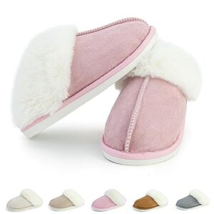 Plush House Slippers for Women Men, Fluffy Soft Warm Home Slippers, Winter House Shoes Indoor and Outdoor, Cloud slippers slides for Women Men