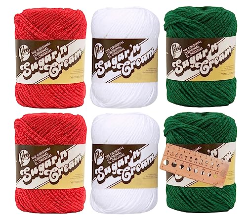 Lily Sugar 'n Cream Yarn - 100% Cotton - Assortment (Holiday 1)