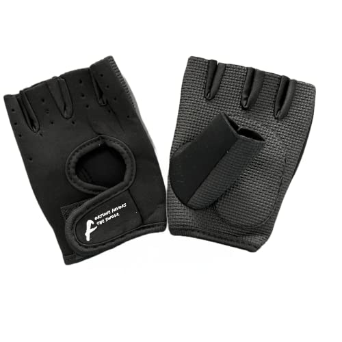 Fortune Favors The Swole Exercise Gloves for Weighlifting, Training, Cycling, at Home or The Gym. (Black, Small)