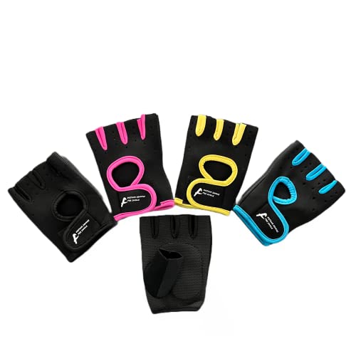 Fortune Favors The Swole Exercise Gloves for Weighlifting, Training, Cycling, at Home or The Gym. (Black, Small)