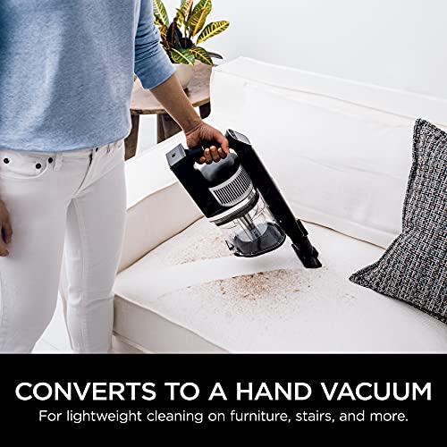 Shark IZ682H Vertex Pro Cordless Stick Vacuum with IQ Display, DuoClean PowerFins & MultiFLEX, Extra Battery, Crevice Tool, Pet Multi-Tool & Anti-Allergen Dusting Brush, 120min Runtime, Black