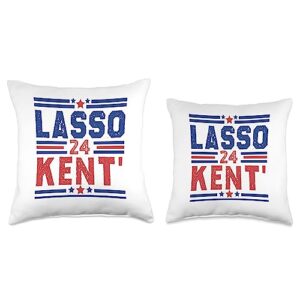 Lasso Kent' 24 Funny USA Flag 2024 Election Shirt Lasso Kent' 24 Funny 4th of July USA Flag Meme 2024 Election Throw Pillow, 18x18, Multicolor