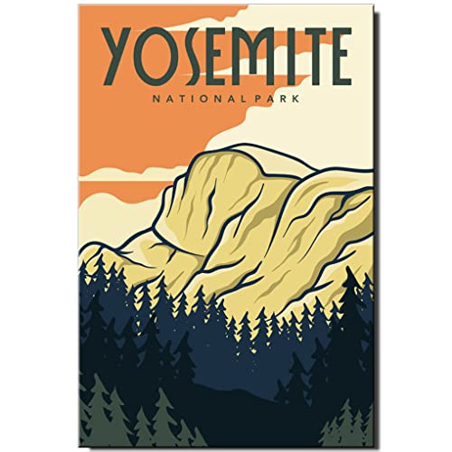 Yosemite Poster Fridge Magnet California Travel Souvenir National Park