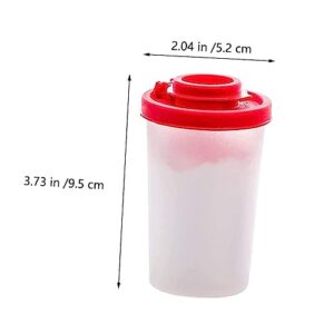 FELTECHELECTR Container 2pcs Shaker Plastic to Go Containers Clear Container Metal Container Seasoning Shaker Box Shaker Jar Empty Jar Portable Cellar Kitchen Supplies Containers Mini