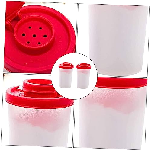 FELTECHELECTR Container 2pcs Shaker Plastic to Go Containers Clear Container Metal Container Seasoning Shaker Box Shaker Jar Empty Jar Portable Cellar Kitchen Supplies Containers Mini