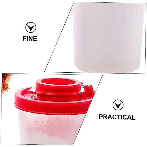 FELTECHELECTR Container 2pcs Shaker Plastic to Go Containers Clear Container Metal Container Seasoning Shaker Box Shaker Jar Empty Jar Portable Cellar Kitchen Supplies Containers Mini