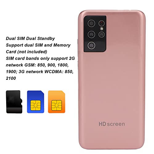 5.72 Inch Mobile Phones 2.4G 5G WiFi Gold Smartphone Unlocked for Home (US Plug)