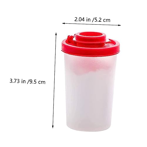 FUOYLOO Container 2pcs Shaker Plastic Containers Clear Container Clear Plastic Container Plastic Container Organizer Sugar Container Outdoor Seasoning Jars Containers Metal