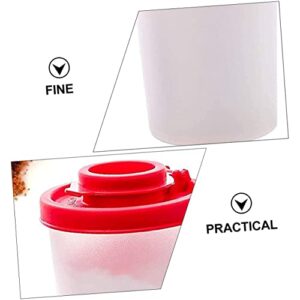 FUOYLOO Container 2pcs Shaker Plastic Containers Clear Container Clear Plastic Container Plastic Container Organizer Sugar Container Outdoor Seasoning Jars Containers Metal