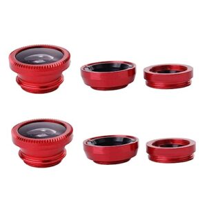 VOSAREA 2 Sets Phone Lens Fisheye Lens Cortinas Inteligentes Phone Fish Eye Mobile Camera Lens Wide Angle Lens Camera Lens Kit 3 in 1 Phone Camera Lens Wide Angle Phone Lens Triple Suite