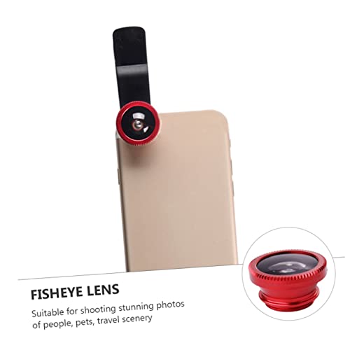 VOSAREA 2 Sets Phone Lens Fisheye Lens Cortinas Inteligentes Phone Fish Eye Mobile Camera Lens Wide Angle Lens Camera Lens Kit 3 in 1 Phone Camera Lens Wide Angle Phone Lens Triple Suite