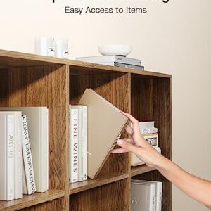 Pipishell Bookshelf, 6-Tier Bookcase with Storage Drawer & Pipishell 9-Cube Bookshelf