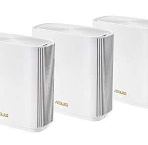 ASUS ZenWiFi AX6600 Tri-Band Mesh WiFi 6 System (XT8 3PK) - Whole Home Coverage up to 8200 sq.ft & 8+ Rooms, AiMesh, Included Lifetime Internet Security, Easy Setup, 3 SSID, Parental Control, White