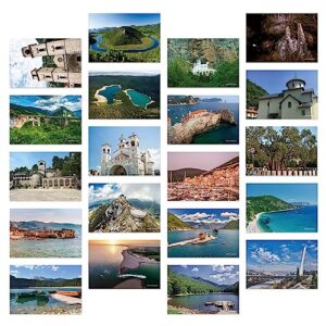 dear mapper montenegro vintage landscape postcards pack 20pc/set postcards from around the world greeting cards for business world travel postcard for mailing decor gift