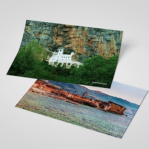 Dear Mapper Montenegro Vintage Landscape Postcards Pack 20pc/Set Postcards from Around the World Greeting Cards for Business World Travel Postcard for Mailing Decor Gift