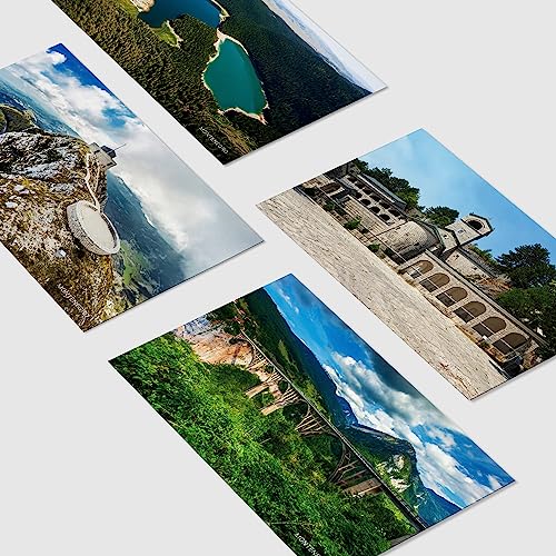 Dear Mapper Montenegro Vintage Landscape Postcards Pack 20pc/Set Postcards from Around the World Greeting Cards for Business World Travel Postcard for Mailing Decor Gift