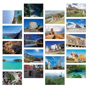 dear mapper albania vintage landscape postcards pack 20pc/set postcards from around the world greeting cards for business world travel postcard for mailing decor gift
