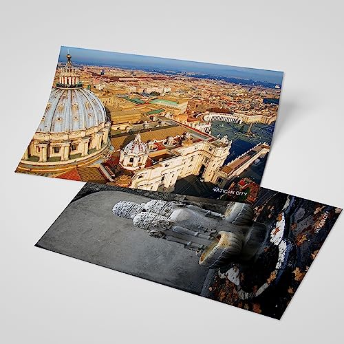 Dear Mapper Vatican City Vintage Landscape Postcards Pack 20pc/Set Postcards From Around The World Greeting Cards for Business World Travel Postcard for Mailing Decor Gift