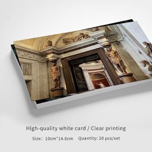 Dear Mapper Vatican City Vintage Landscape Postcards Pack 20pc/Set Postcards From Around The World Greeting Cards for Business World Travel Postcard for Mailing Decor Gift