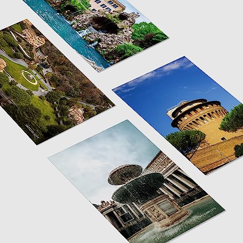 Dear Mapper Vatican City Vintage Landscape Postcards Pack 20pc/Set Postcards From Around The World Greeting Cards for Business World Travel Postcard for Mailing Decor Gift