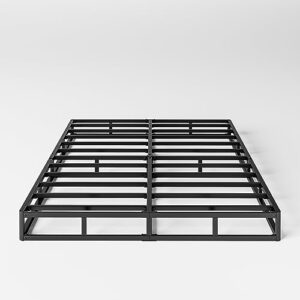 aardhen full size 7 inch box spring & low profile metal platform/bed frame with steel slat support/quiet noise-free/easy assembly