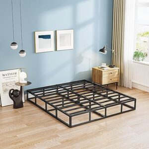 Aardhen Full Size 7 Inch Box Spring & Low Profile Metal Platform/Bed Frame with Steel Slat Support/Quiet Noise-Free/Easy Assembly