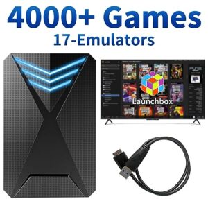 retro game console, emulator console built-in 4000+ games, plug and play in windows, compatible with ps3/ps2/psp, usb 3.0, 18 emulators, support adding 70+ emulator games